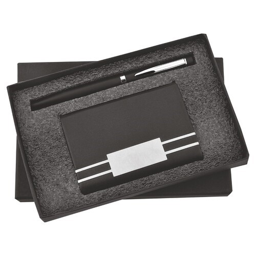 2 in 1 Pen and Double Line  Cardholder Combo Gift Set